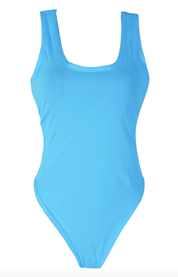 80s Leotard (Plain colours) (Blue) (L/XL)